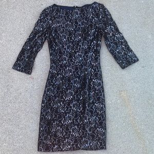 Black and Silver Lace Holiday Dress Size Small